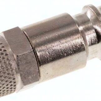 Kupplungsstecker (NW7,2) 6x4mm Schlauch, Messing vernickelt