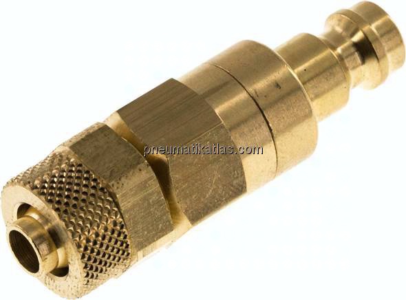 Kupplungsstecker (NW5) 8x6mm Schlauch, Messing