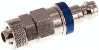 Kupplungsstecker (NW5) 8x6mm Schlauch, Messing vernickelt