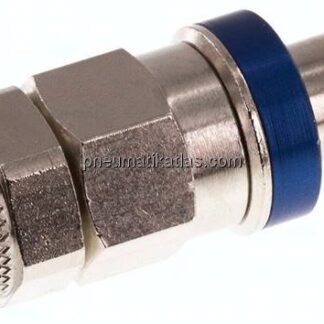 Kupplungsstecker (NW5) 8x6mm Schlauch, Messing vernickelt
