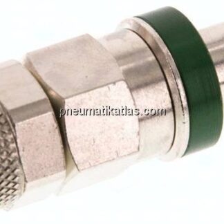Kupplungsstecker (NW5) 8x6mm Schlauch, Messing vernickelt