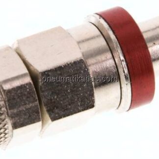 Kupplungsstecker (NW5) 8x6mm Schlauch, Messing vernickelt