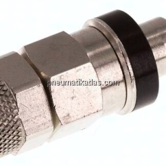 Kupplungsstecker (NW5) 8x6mm Schlauch, Messing vernickelt