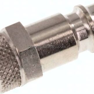 Kupplungsstecker (NW7,2) 8x6mm Schlauch, Messing vernickelt