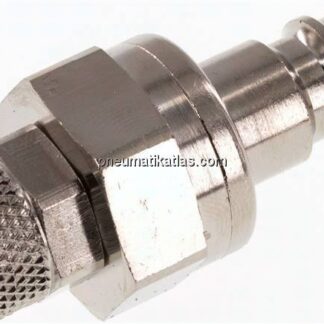 Kupplungsstecker (NW7,2) 8x6mm Schlauch, Messing vernickelt