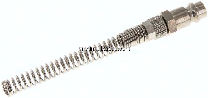 Kupplungsstecker (NW7,2) 6x4mm Schlauch m. Knickschutz