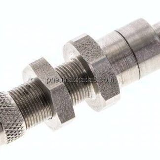 Schott-Kupplungsstecker (NW2,7) 4,3x3mm Schlauch, Edelstahl