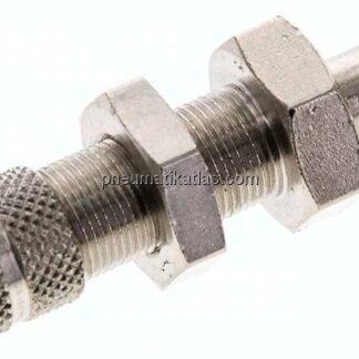 Schott-Kupplungsstecker (NW2,7) 4,3x3mm Schlauch, Messing vernickelt