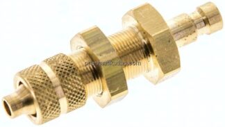Schott-Kupplungsstecker (NW2,7) 6x4mm Schlauch, Messing