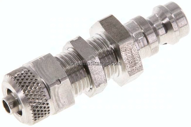Schott-Kupplungsstecker (NW5) 6x4mm Schlauch, 1.4404