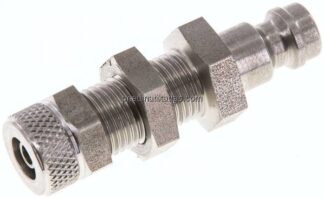 Schott-Kupplungsstecker (NW5) 6x4mm Schlauch, Edelstahl