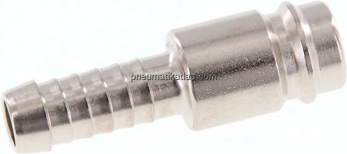 Kupplungsstecker (NW10) 10mm Schlauch, Stahl gehärtet & vernickelt