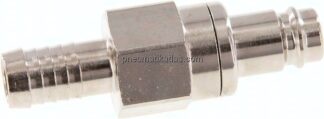 Kupplungsstecker (NW10) 13 (1/2")mm Schlauch, Messing vernickelt