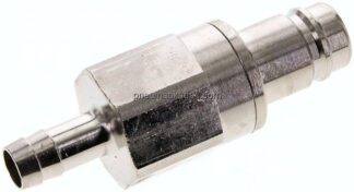 Kupplungsstecker (NW15) 13 (1/2")mm Schlauch, Messing vernickelt