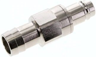 Kupplungsstecker (NW15) 25 (1")mm Schlauch, Messing vernickelt
