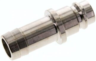 Kupplungsstecker (NW19) 25 (1")mm Schlauch, Messing vernickelt