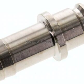 Kupplungsstecker (NW19) 25 (1")mm Schlauch, Messing vernickelt
