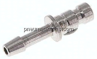 Kupplungsstecker (NW2,7) 3mm Schlauch, 1.4404