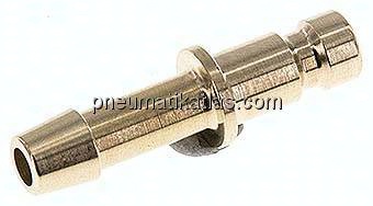 Kupplungsstecker (NW2,7) 4mm Schlauch, Messing
