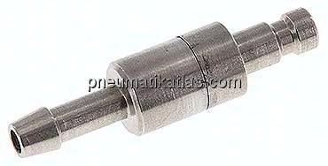 Kupplungsstecker (NW2,7) 4mm Schlauch, Edelstahl