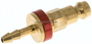 Kupplungsstecker (NW5) 4mm Schlauch, rot, Achteck SW10