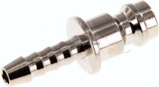 Kupplungsstecker (NW5) 4mm Schlauch, Messing vernickelt