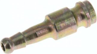 Kupplungsstecker (NW5) 4mm Schlauch, Stahl verzinkt