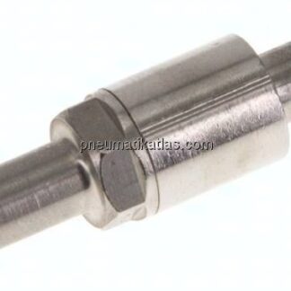Kupplungsstecker (NW2,7) 5mm Schlauch, Messing vernickelt