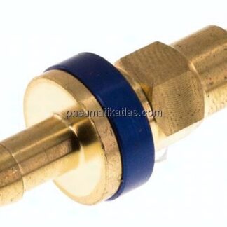 Kupplungsstecker (NW5) 6 (1/4")mm Schlauch, blau, Sechseck SW10