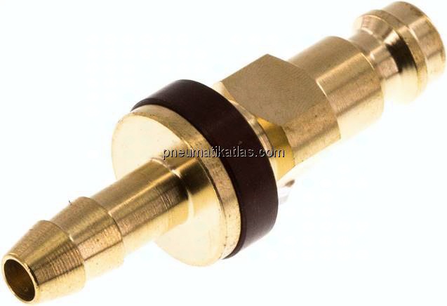 Kupplungsstecker (NW5) 6 (1/4")mm Schlauch, braun, Dreieck 9,5 mm