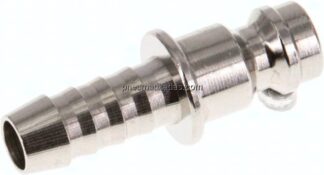 Kupplungsstecker (NW5) 6 (1/4")mm Schlauch, Messing vernickelt