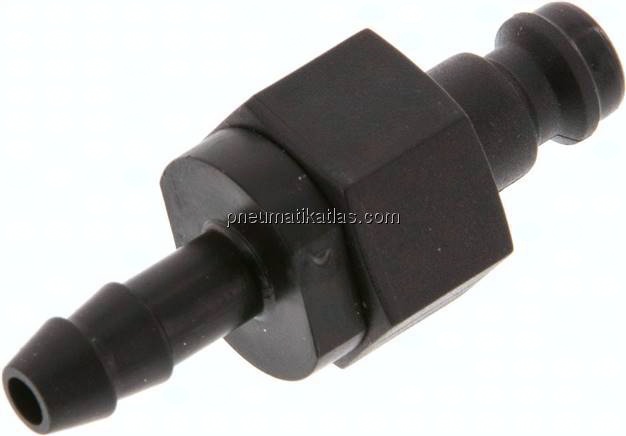 Kupplungsstecker (NW5) 6 (1/4")mm Schlauch, POM