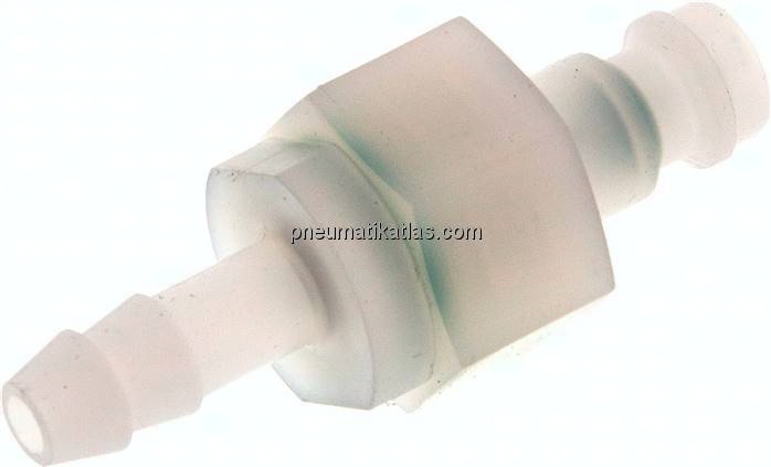 Kupplungsstecker (NW5) 6 (1/4")mm Schlauch, PVDF