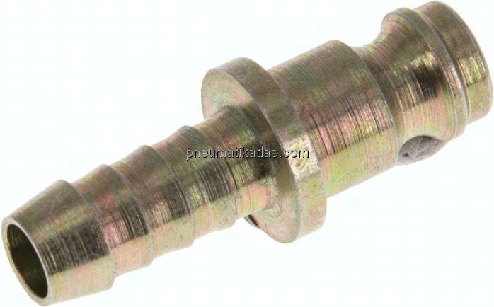 Kupplungsstecker (NW5) 6 (1/4")mm Schlauch, Stahl verzinkt
