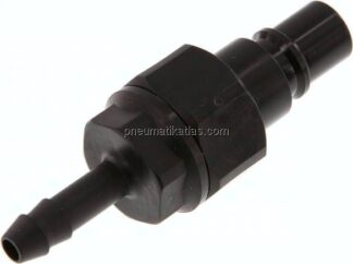 Kupplungsstecker (NW7,2) 6 (1/4") mm Schlauch, POM absperrend