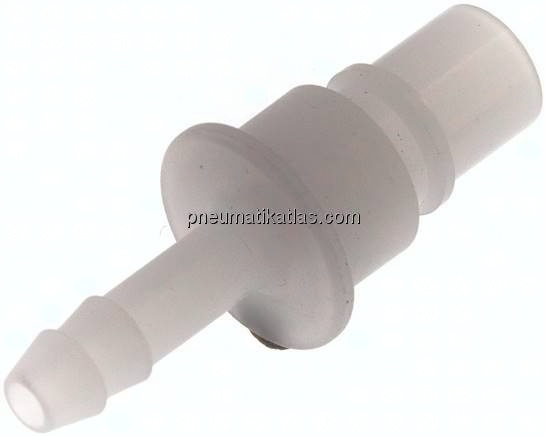 Kupplungsstecker (NW7,2) 6 (1/4") mm Schlauch, PVDF offen