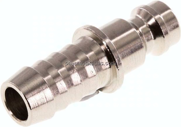 Kupplungsstecker (NW5) 8 (5/16")mm Schlauch, Messing vernickelt