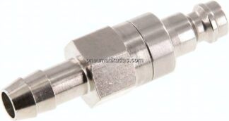 Kupplungsstecker (NW5) 8 (5/16")mm Schlauch, Messing vernickelt