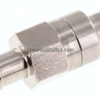Kupplungsstecker (NW5) 8 (5/16")mm Schlauch, Messing vernickelt