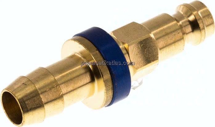 Kupplungsstecker (NW5) 9 (3/8")mm Schlauch, blau, Sechseck SW10