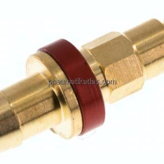 Kupplungsstecker (NW5) 9 (3/8")mm Schlauch, rot, Achteck SW10