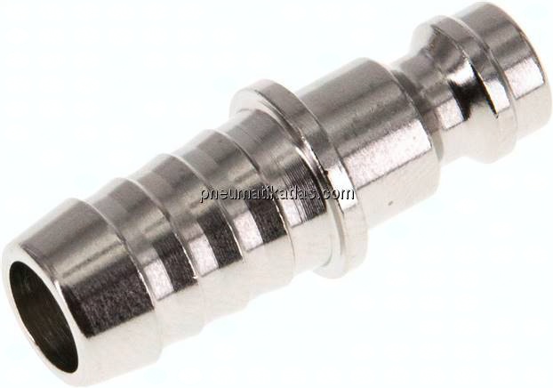 Kupplungsstecker (NW5) 9 (3/8")mm Schlauch, Messing vernickelt