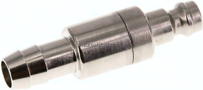 Kupplungsstecker (NW5) 9 (3/8")mm Schlauch, Messing vernickelt