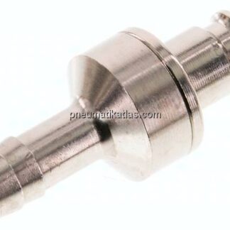 Kupplungsstecker (NW7,2) 9 (3/8")mm Schlauch, Messing vernickelt