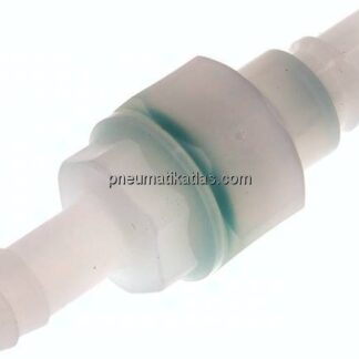 Kupplungsstecker (NW7,2) 9 (3/8") mm Schlauch, PVDF absperrend