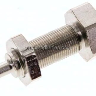 Schott-Kupplungsstecker (NW2,7) 3mm Schlauch, Messing vernickelt