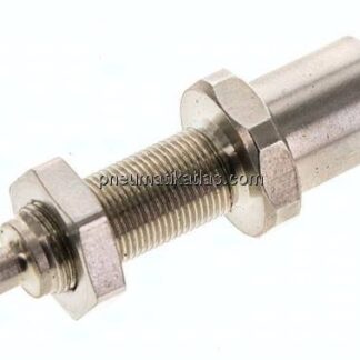 Schott-Kupplungsstecker (NW2,7) 3mm Schlauch, Messing vernickelt