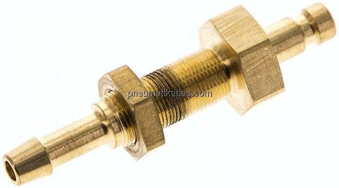 Schott-Kupplungsstecker (NW2,7) 4mm Schlauch, Messing
