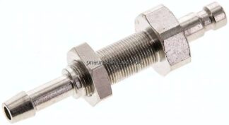 Schott-Kupplungsstecker (NW2,7) 4mm Schlauch, Messing vernickelt