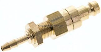 Schott-Kupplungsstecker (NW5) 4mm Schlauch, Messing